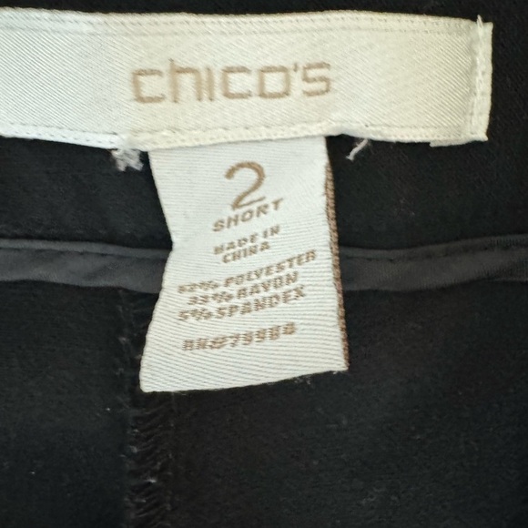 Chico’s Black Trouser Pant Size 12 - Picture 5 of 7